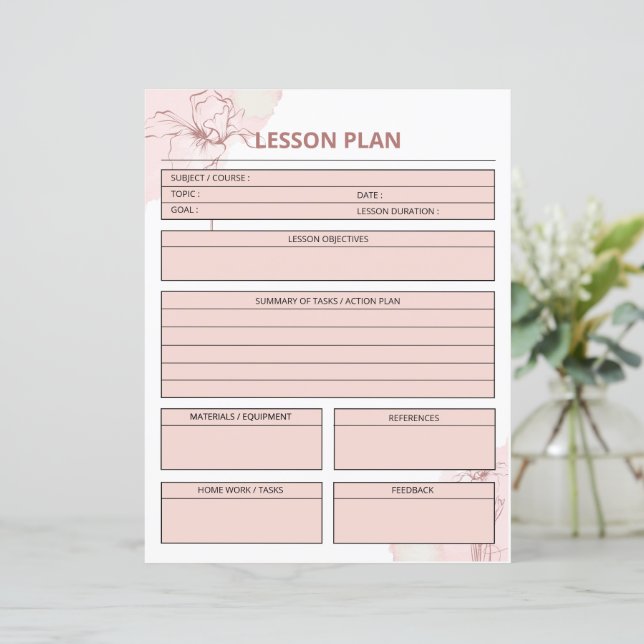 Customisable Lesson Planner Template  (Standing Front)