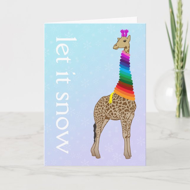 Customisable: Let it snow Holiday Card (Front)
