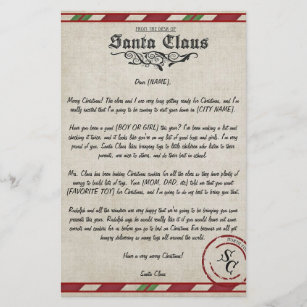 Customisable Letter From Santa