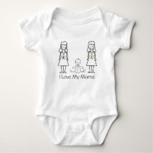 Customisable LGBT 2 Moms & Baby