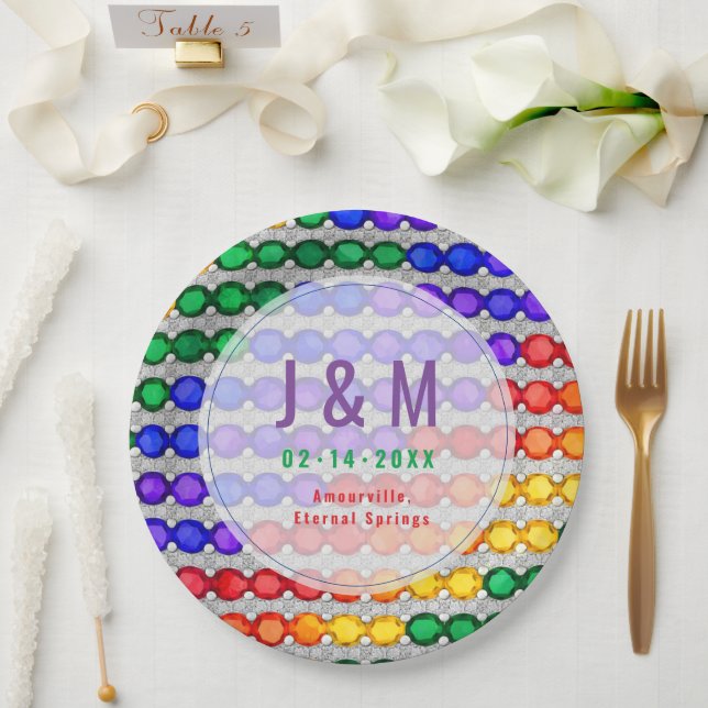 💍🌈 Customisable LGBT Wedding Plate (Wedding)