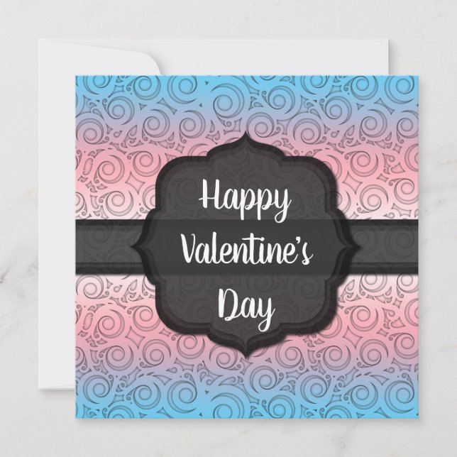 Customisable LGBTQ Transgender Valentine's Day Card (Front)