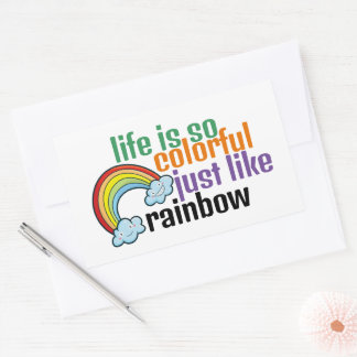 Customisable Life just like rainbow Rectangular Sticker