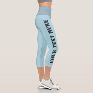 Customisable light blue capri leggings