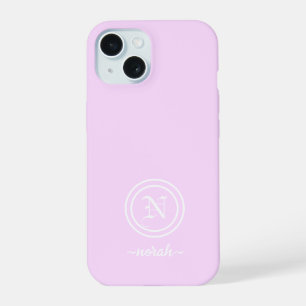 Customisable Light Purple Monogram Phone Case