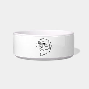 Customisable Line art Pug Bowl