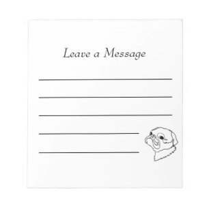 Customisable Line art Pug Notepad