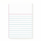 Customisable Lined Notebook Paper Sticky Notes