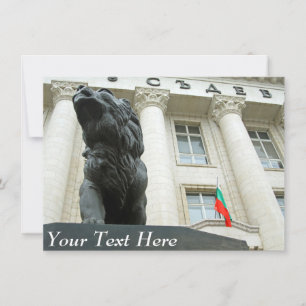 Customisable lion statue, Sofia, Bulgaria card