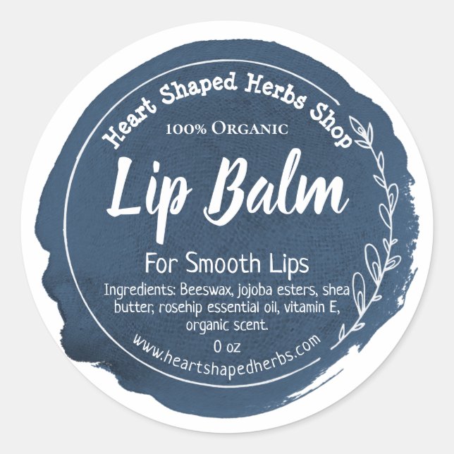 Customisable Lip Balm Label Handmade Business (Front)