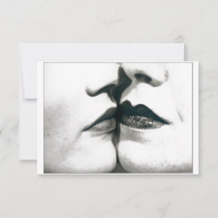 Customisable Lipstick Lesbian Kiss T-Shirt Thank You Card