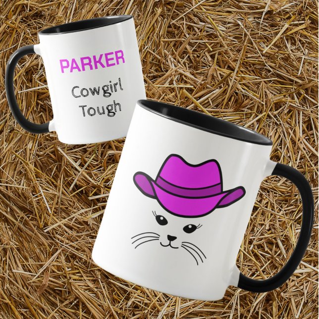 Customisable Little Cat Cowgirl Mug (Creator Uploaded)