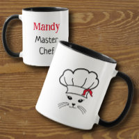 Customisable Little Cat Master Chef Mug
