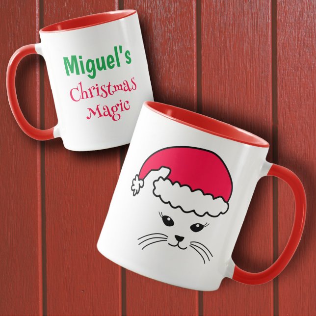 Customisable Little Cat Santa  Mug (Creator Uploaded)