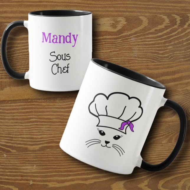 Customisable Little Cat Sous Chef Mug (Creator Uploaded)
