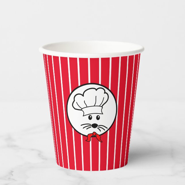 Customisable Little Chef Birthday Paper Cups (Front)