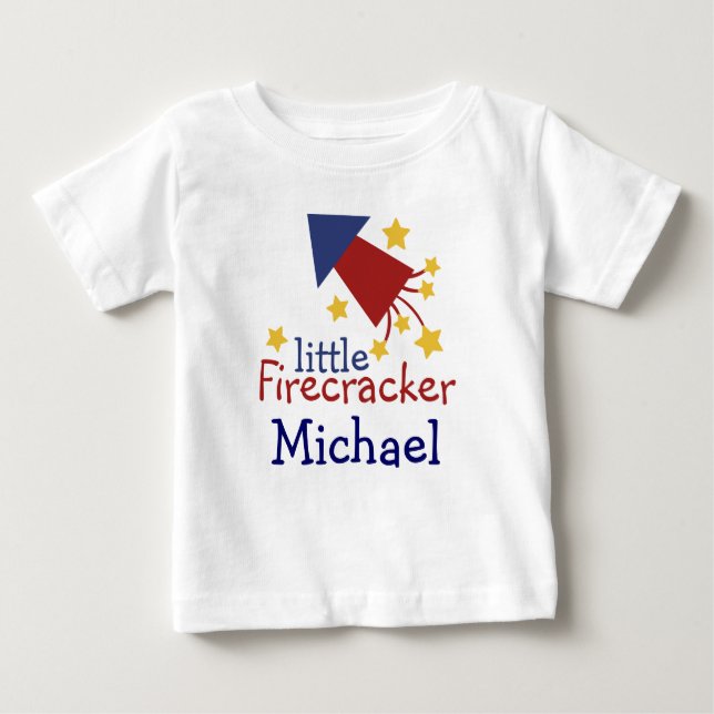Customisable Little Firecracker kiddie shirt (Front)