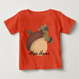 Customisable Little Racoon Baby Baby T-Shirt