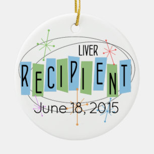 Customisable Liver Recipient with Custom Photo Ceramic Ornament