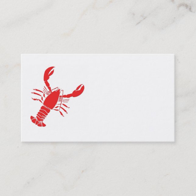 Customisable Lobster Business Card (Front)
