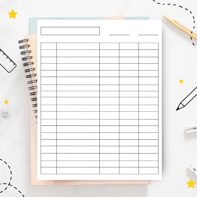 Customisable Log Book Five Column Small Business Notepad (Creator Uploaded)