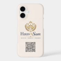 Customisable Logo And QR code Soft Warm Ivory