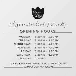  Customisable Logo And Text Business Opening Hours