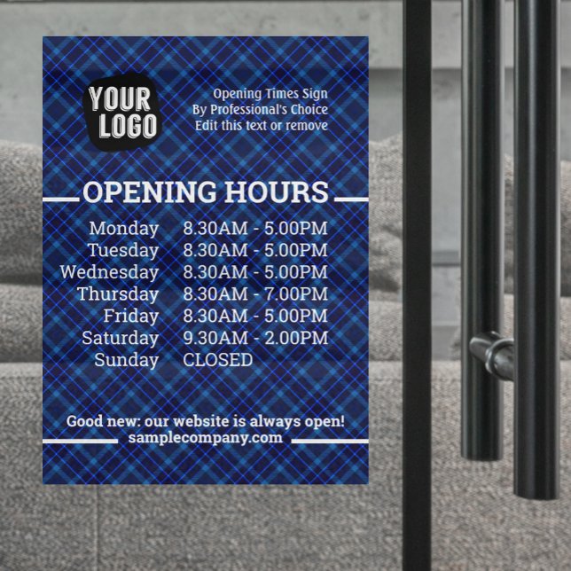 Customisable Logo And Text Business Opening Hours (Creator Uploaded)