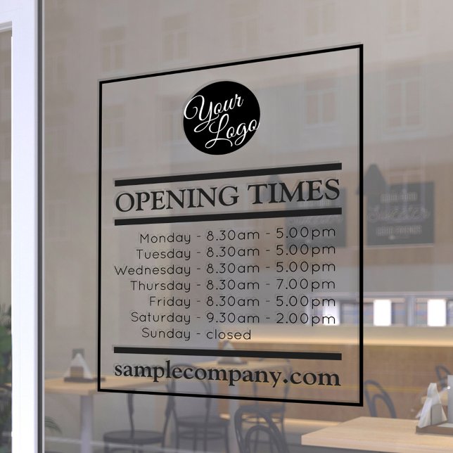 Customisable Logo And Text Business Opening Hours (Creator Uploaded)