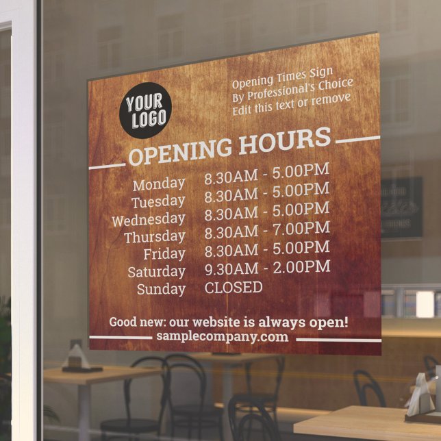 Customisable Logo And Text Business Opening Hours (Creator Uploaded)