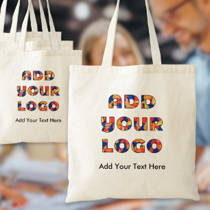 Customisable Logo and Text Business Promotional Tote Bag
