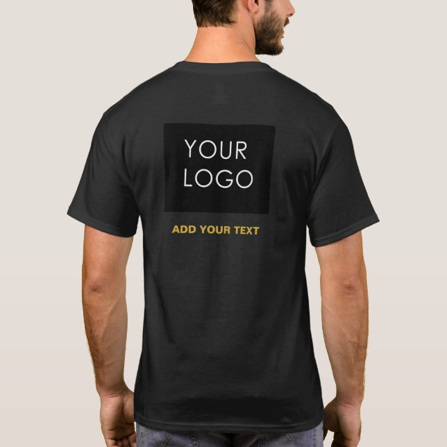 Customisable Logo Business Corporate Company T-Shirt (Back)
