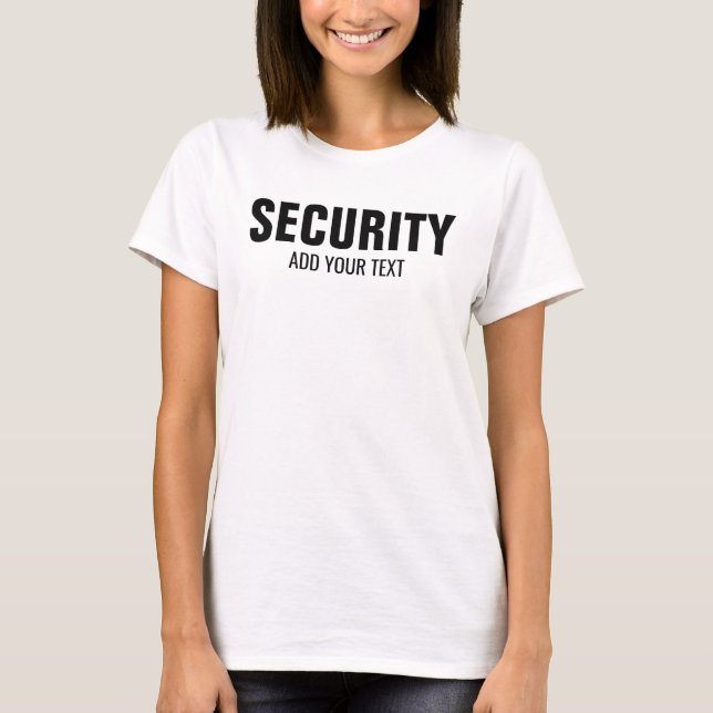 Customisable Logo Here Template Womens Security T-Shirt (Front)