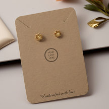 Customisable Logo Kraft Paper Jewellery Display Ca