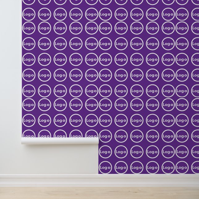 Customisable Logo Pattern on Purple Background Wallpaper (Application)