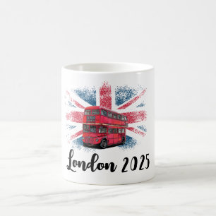 Customisable London Red Bus Union Jack Souvenir Coffee Mug