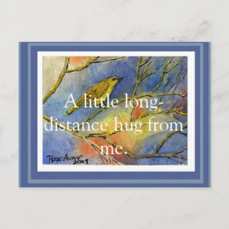 Customisable Long Distance Hug Postcard