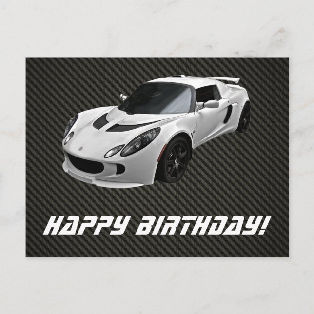 Customisable Lotus Exige S Birthday Card (Front)
