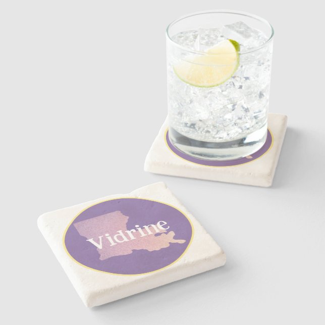 Customisable Louisiana stone coasters (Side)