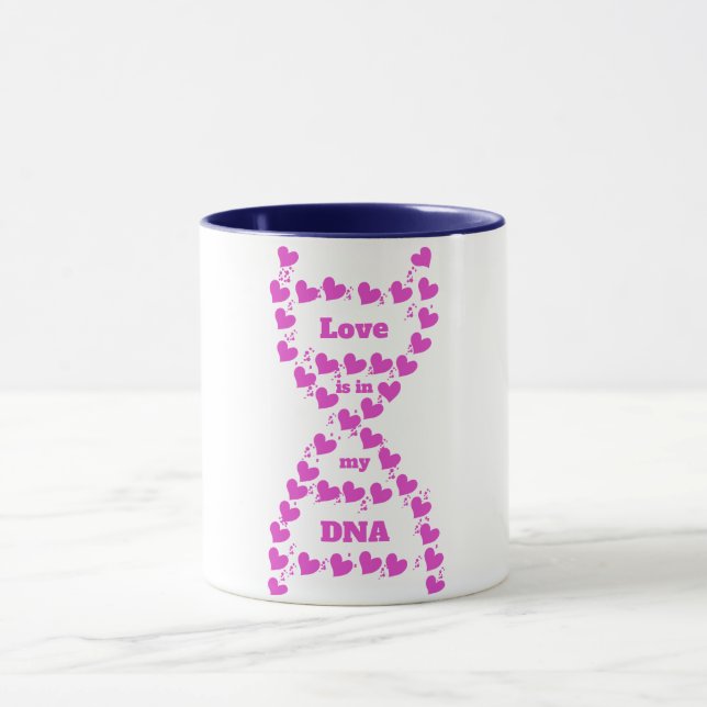 Customisable Love is in My DNA Ceramic Custom Mug (Center)