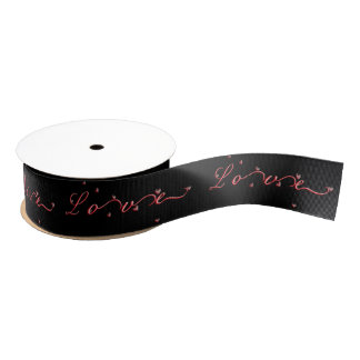 Customisable "Love" Ribbon Grosgrain Ribbon