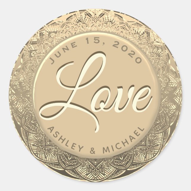 Customisable Love Wedding Seal (Front)