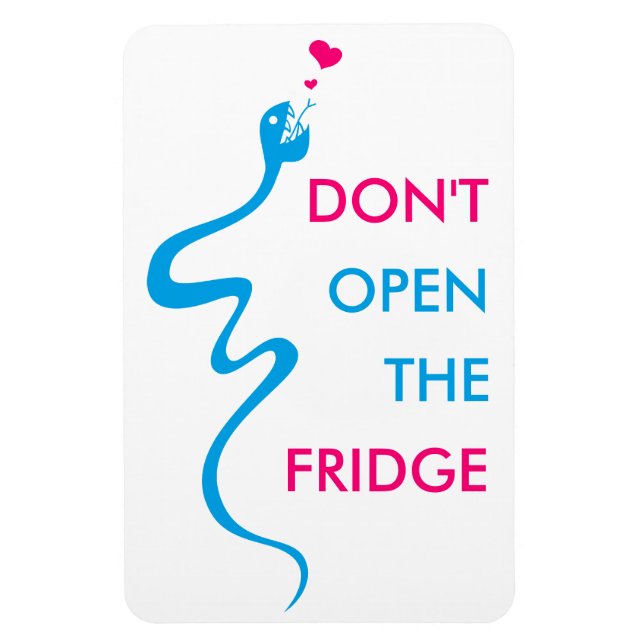 Customisable Loving Snake Diet Motivation Fridge Magnet (Vertical)
