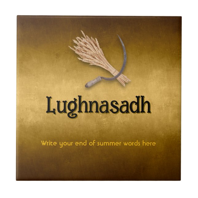 Customisable Lughnasadh Ceramic Tile (Front)