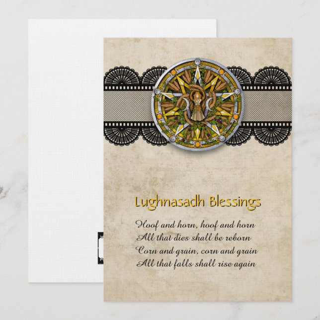 Customisable Lughnasadh Lammas Greeting Card (Front/Back)