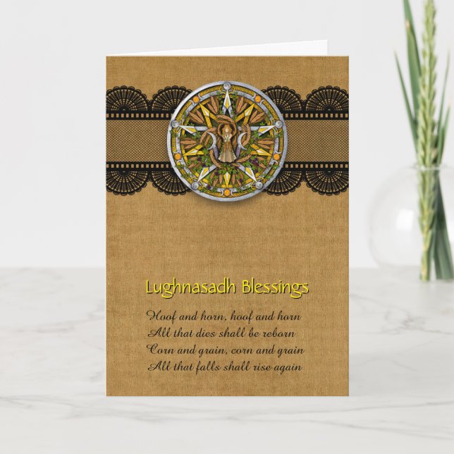 Customisable Lughnasadh/Lammas Greeting Card (Front)