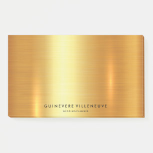 Customisable luxury faux gold post-it notes