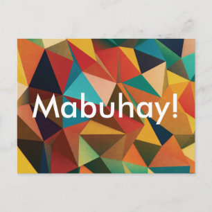 Customisable Mabuhay on Fiesta Postcard