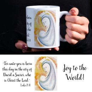 Customisable Madonna and Child Inspirational Quote Coffee Mug