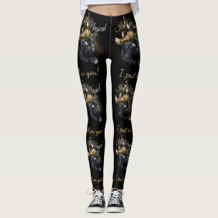 Customisable Magical Black Cat Halloween Leggings